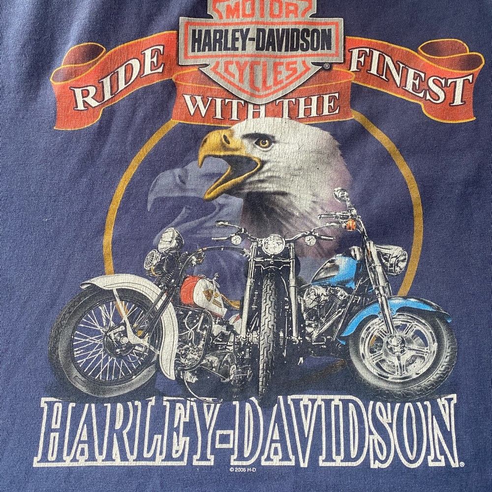 NWOT HARLEY DAVIDSON MEN’S 2X Baltimore MD Blue T-shirt. Not worn but stored.